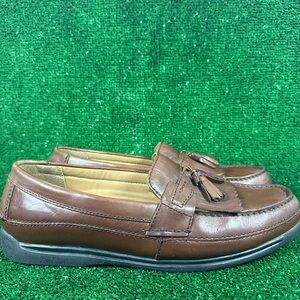 Dockers Men’s Brown Leather Tassel Loafers | Size 13W